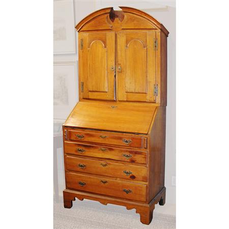 Appraisal: Queen Anne Cherry Secretary Bookcase Estimate -