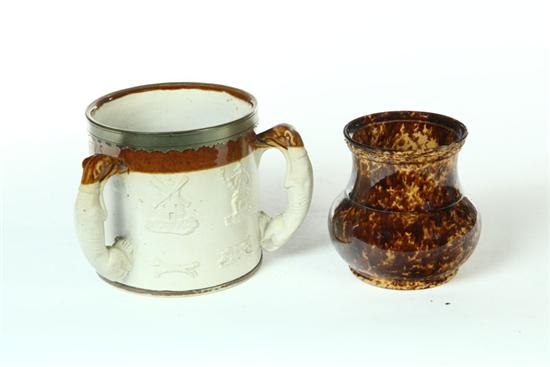 Appraisal: TWO ITEMS England mid th century Doulton Lambeth oversize mug