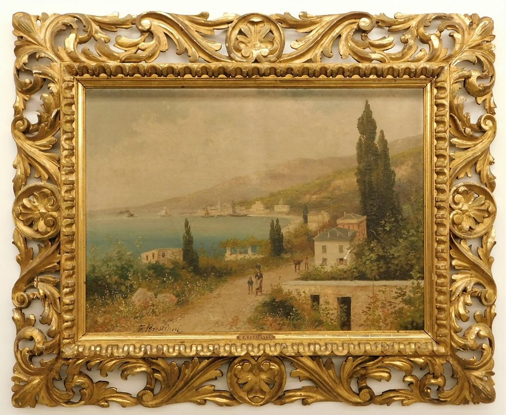 Appraisal: LG F Bresciani Italian Landscape Painting F Bresciani Italy th