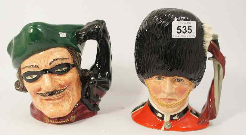 Appraisal: Royal Doulton Large Character Jugs Dick Turpin D and The