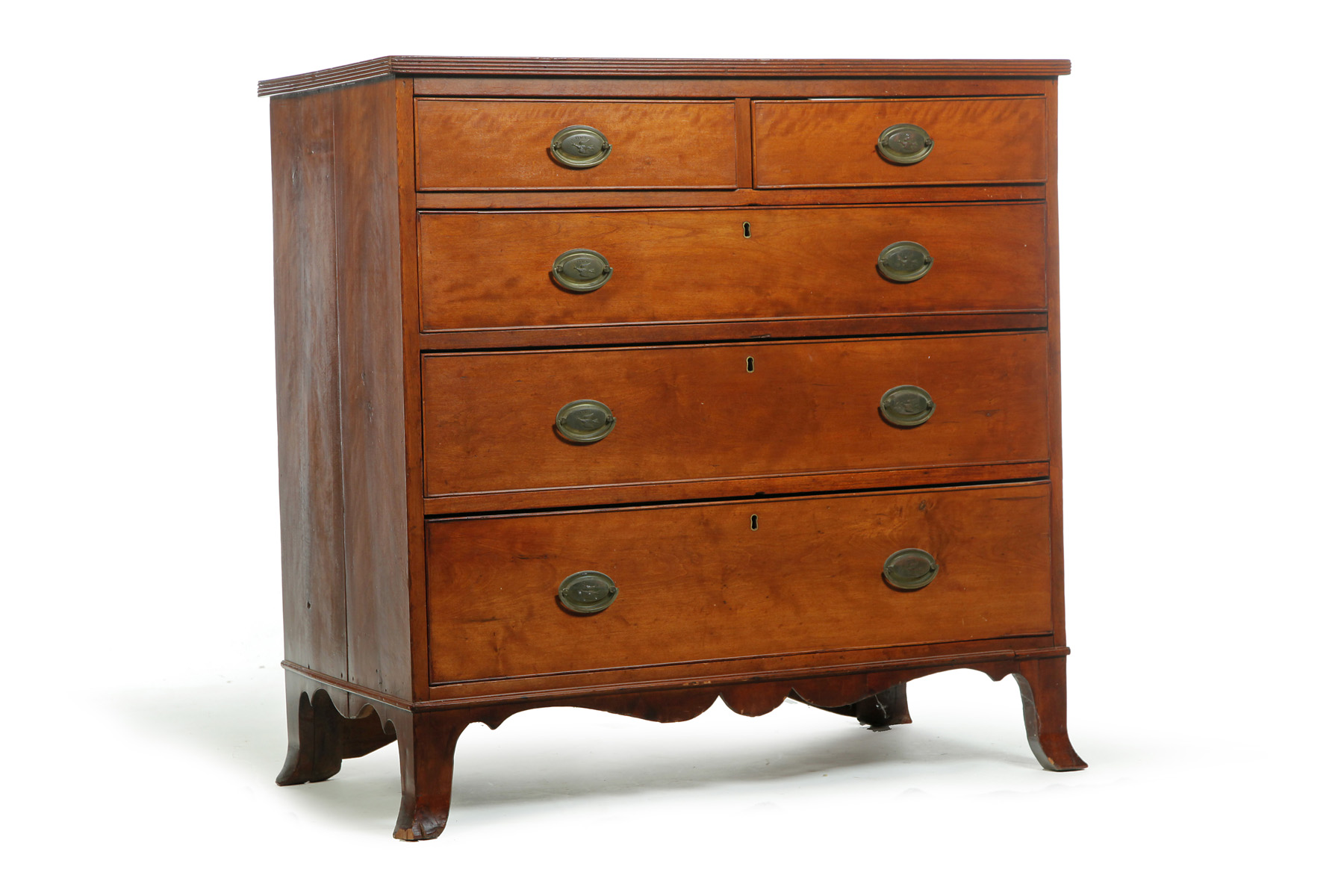 Appraisal: AMERICAN HEPPLEWHITE CHEST OF DRAWERS Early th century cherry and