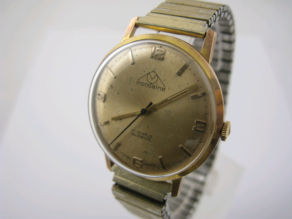 Appraisal: A Mondaine Incabloc Gentleman's Wristwatch having circular champagne dial with