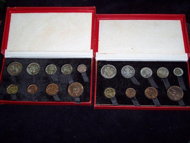 Appraisal: George VI two proof sets each half crown to farthing