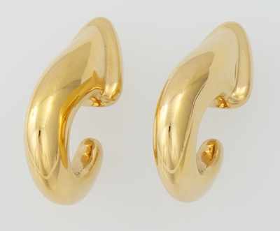 Appraisal: A Pair of k Gold Earrings k yellow gold earrings