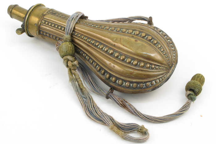 Appraisal: A TH C CIVIL WAR BRASS POWDER FLASK by J