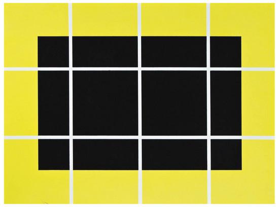 Appraisal: Donald Judd - Untitled Yellow and Black Woodcut printed yellow