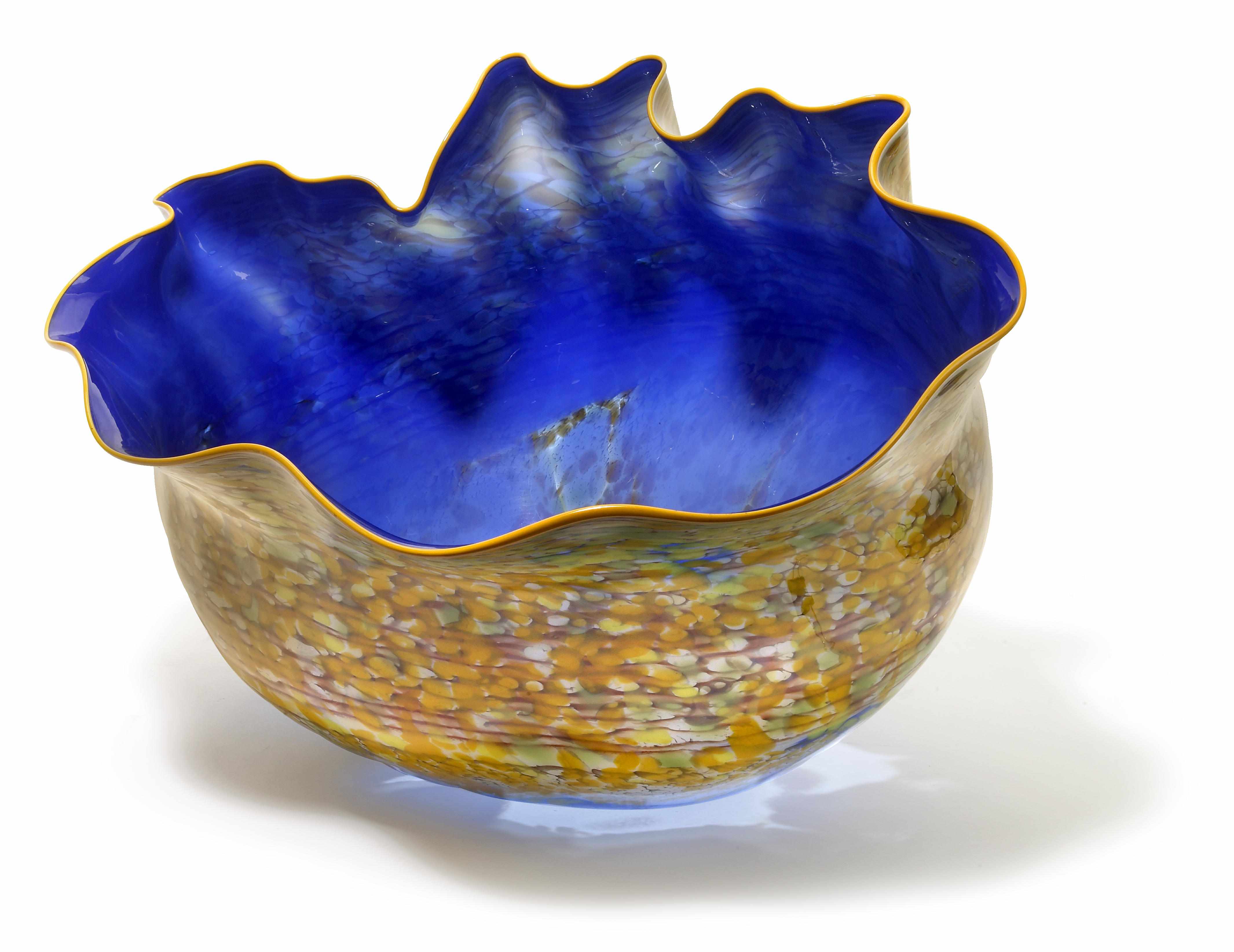 Appraisal: Dale Chihuly American born Macchia blown glass with yellow lip