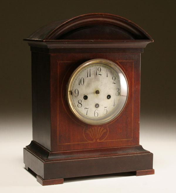 Appraisal: German mantle clock J Unghans mfg dome top mahogany case