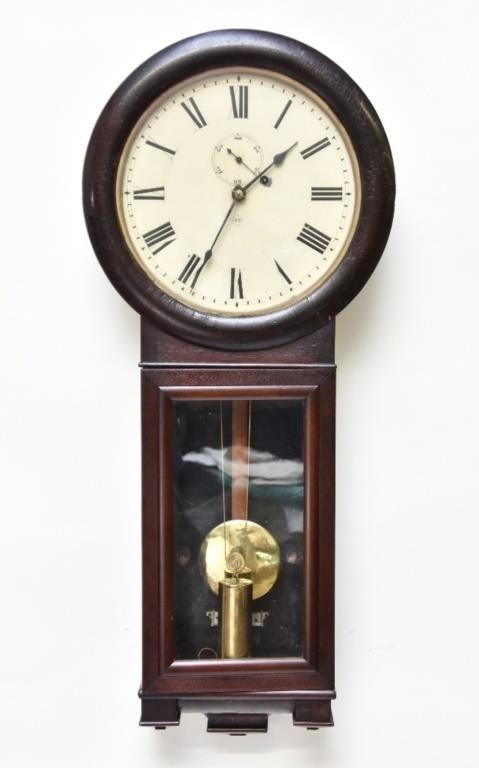 Appraisal: Seth Thomas No regulator wall clock in a mahogany veneered