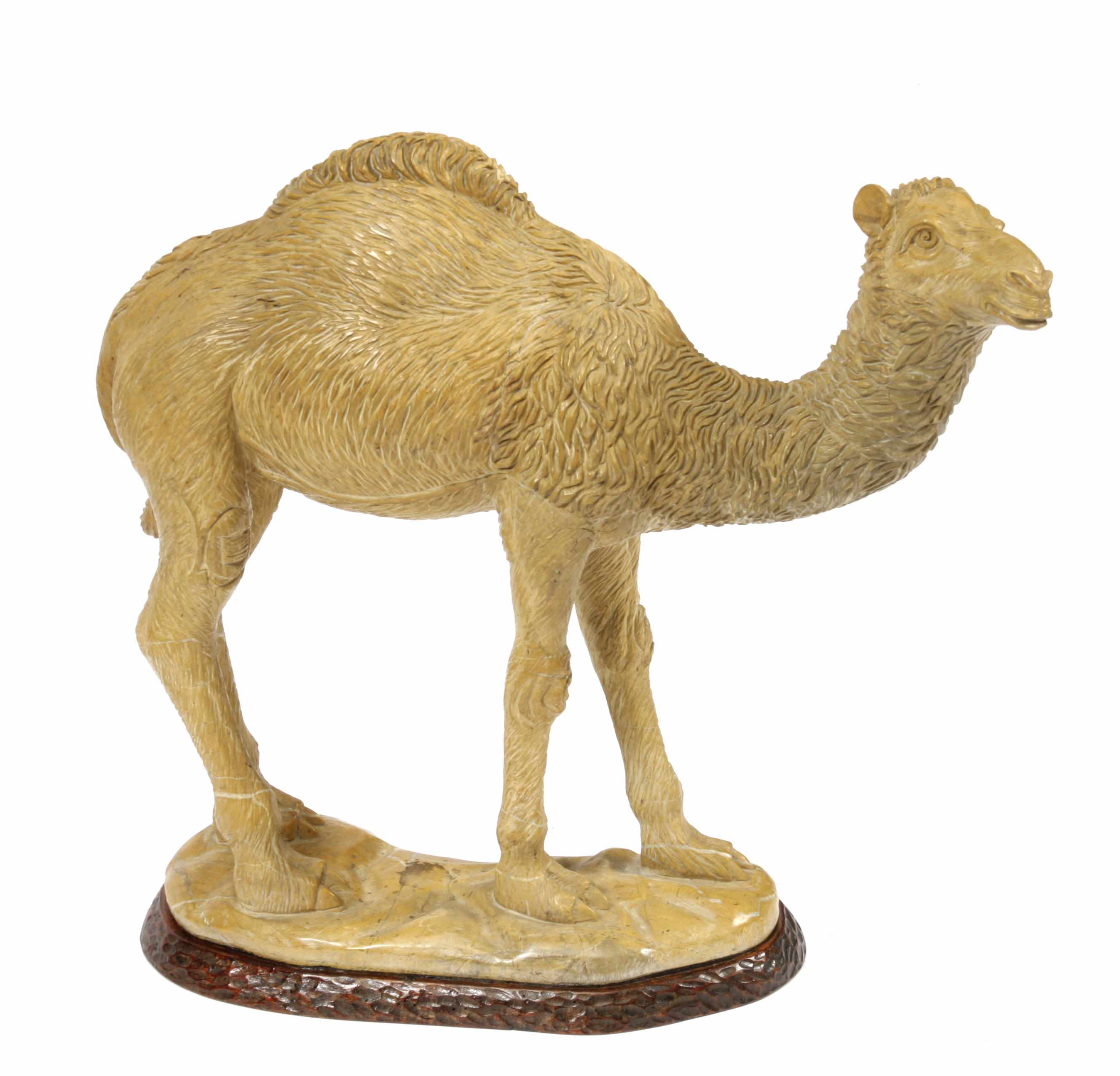 Appraisal: A carved marble model of camel height in width in