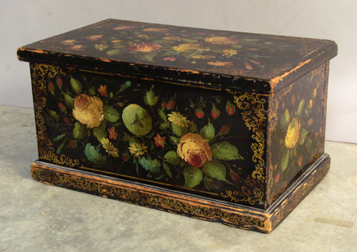 Appraisal: Painted pine lock box h w