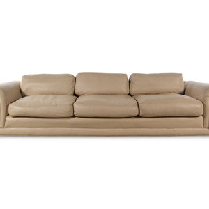 Appraisal: A Contemporary Leather Sofa Height x width x depth inches