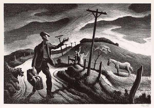 Appraisal: Thomas Hart Benton American - The Boy F Lithograph on