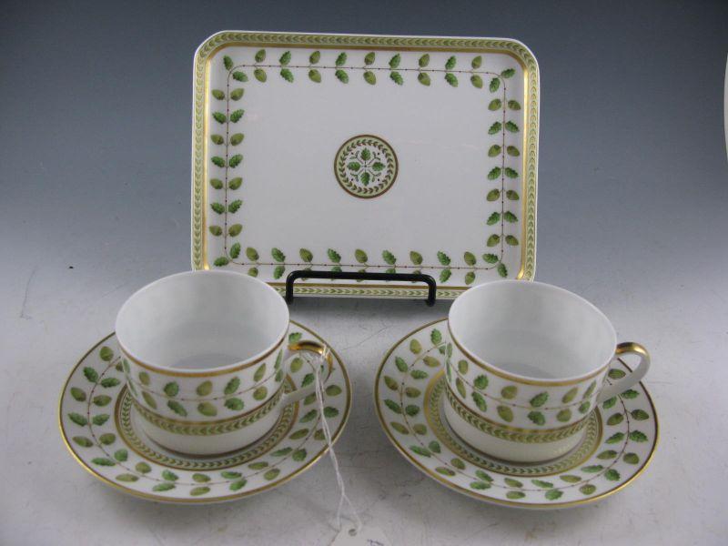 Appraisal: Bernaudaud Constance China pieces including cups saucers and a rectangular