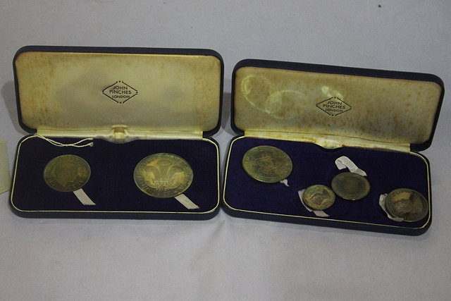 Appraisal: TWO COMMEMORATIVE MEDALS by John Pinches commemorating The Investiture of