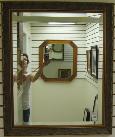 Appraisal: TWO RECTANGULAR WALL MIRRORS American mid th century both beveled