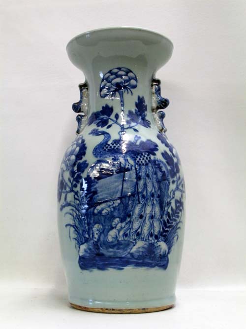 Appraisal: CHINESE BLUE AND WHITE PORCELAIN VASE hand painted under glaze