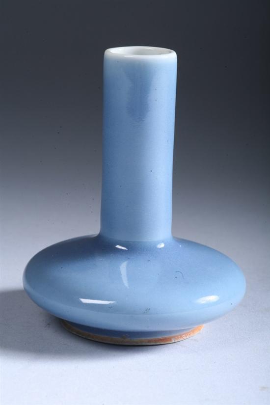 Appraisal: CHINESE CLAIR-DE-LUNE PORCELAIN VASE Kangxi six-character underglazed blue mark th