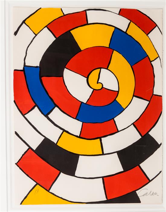 Appraisal: Sale Lot Alexander Calder American - Spirals lithograph edition EA