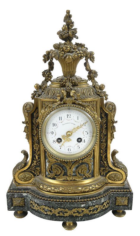 Appraisal: Louis XVI Style Gilt Bronze Mantel Clock French th century