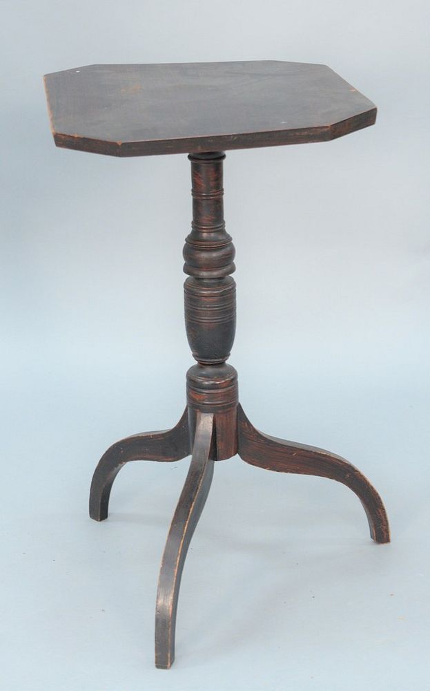 Appraisal: Federal Candlestand with Shaped Top on turned shaft set on