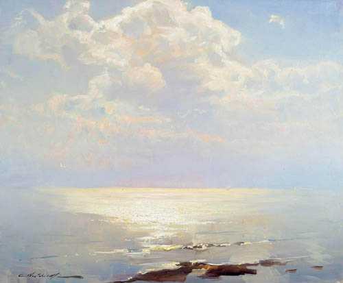 Appraisal: WESTCHILOFF CONSTANTIN ALEKSANDROVICH St Petersburg - Coastline Oil on canvas