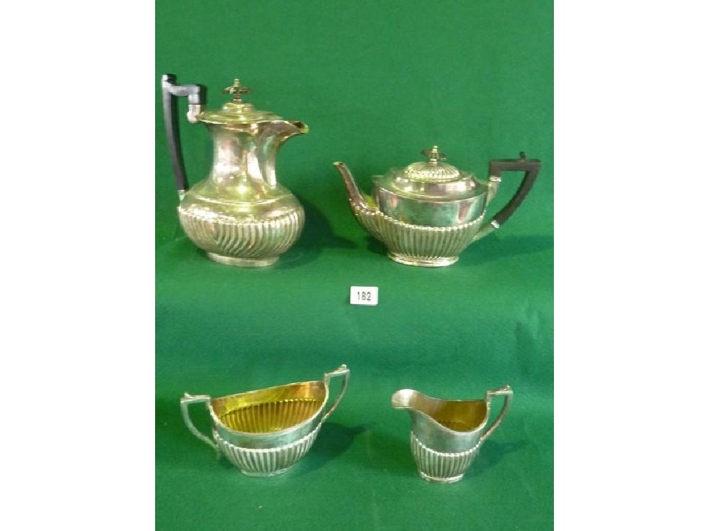 Appraisal: An early th century style four piece silver plated tea