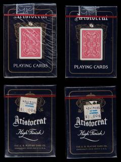 Appraisal: Four Sealed Aristocrat Playing Card Decks Cincinnati Four Sealed Aristocrat