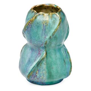 Appraisal: PIERRE-ADRIEN DALPAYRAT Stoneware vase PIERRE-ADRIEN DALPAYRAT - Swirling organic stoneware