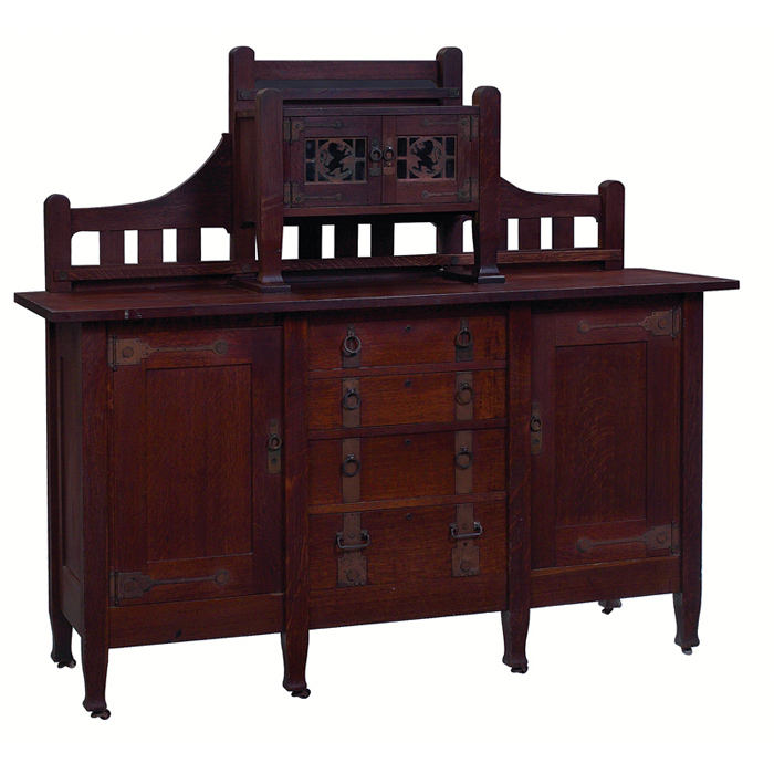 Appraisal: Early Stickley Brothers sideboard unusual English influenced form with a