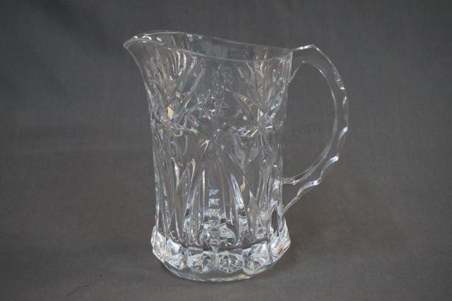 Appraisal: Elegant oz Crystal Serving Pitcher Features Star and Arches in