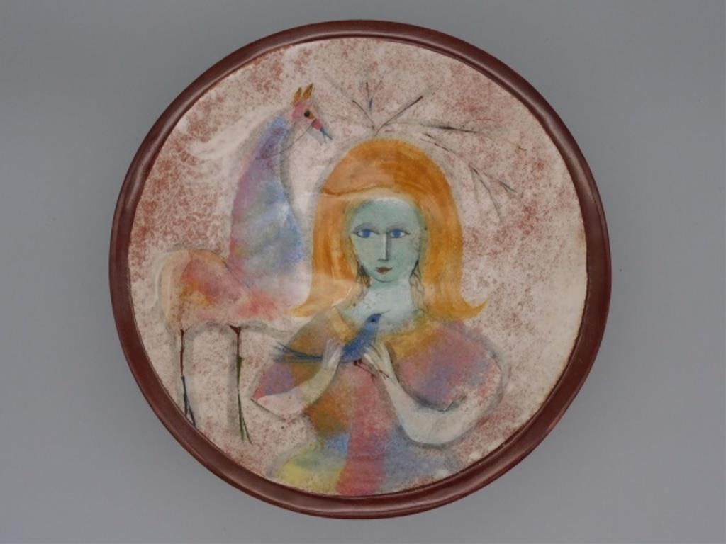 Appraisal: POLIA PILLIN - POLAND US HAND PAINTEDBowl th century Portrait