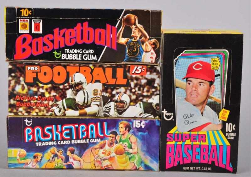 Appraisal: Lot of Vintage Sports Empty Wax Boxes Description Circa s