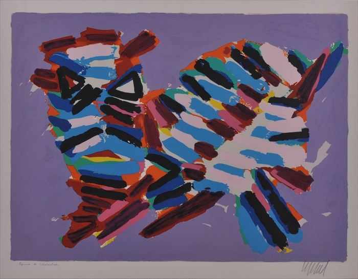 Appraisal: KAREL APPEL - EPREUVE DE COLLABORATION Etching with gouache x