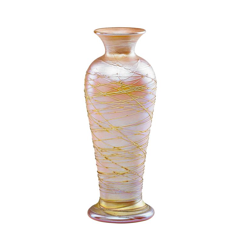 Appraisal: DURAND THREADED GLASS VASE Attr Condition Report