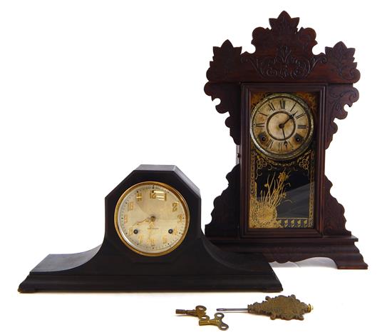 Appraisal: Two Connecticut made clocks gingerbread clock by Sessions Bristol CT