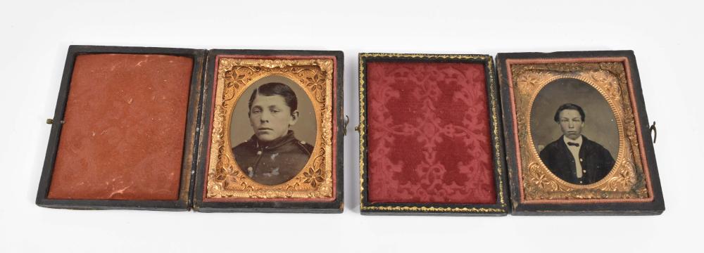 Appraisal: CIVIL WAR ERA TWO AMBROTYPES OF BOYSTWO CIVIL WAR ERA