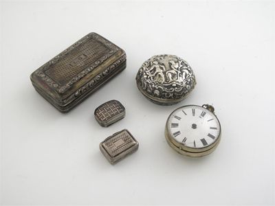 Appraisal: A George II pair cased pocket watch A F by