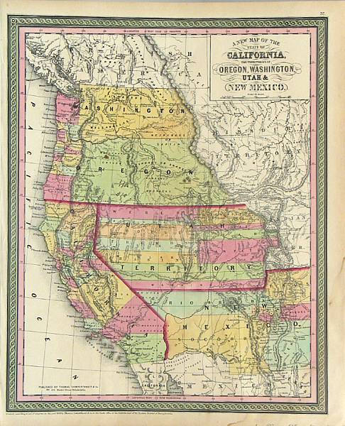 Appraisal: NORTH AMERICA-MAPS Four unframed colored maps of North America including