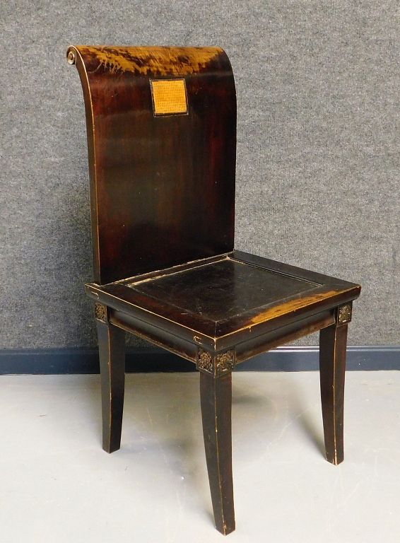 Appraisal: C Chinese Scroll Back Calligraphy Chair China th Century Scroll