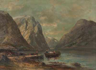 Appraisal: Sigvald Simensen Norwegian - Fjords Oil on canvas signed in