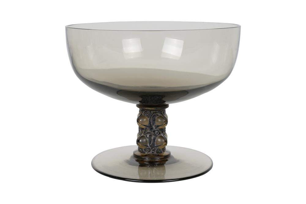 Appraisal: R LALIQUE MOLDED GLASS COMPOTECondition surface scratches to bottom no