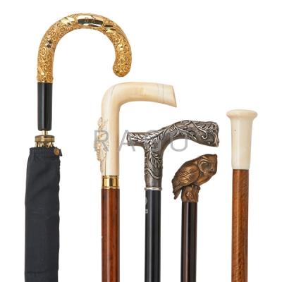 Appraisal: DECORATIVE CANES AND UMBRELLAS Condition Report