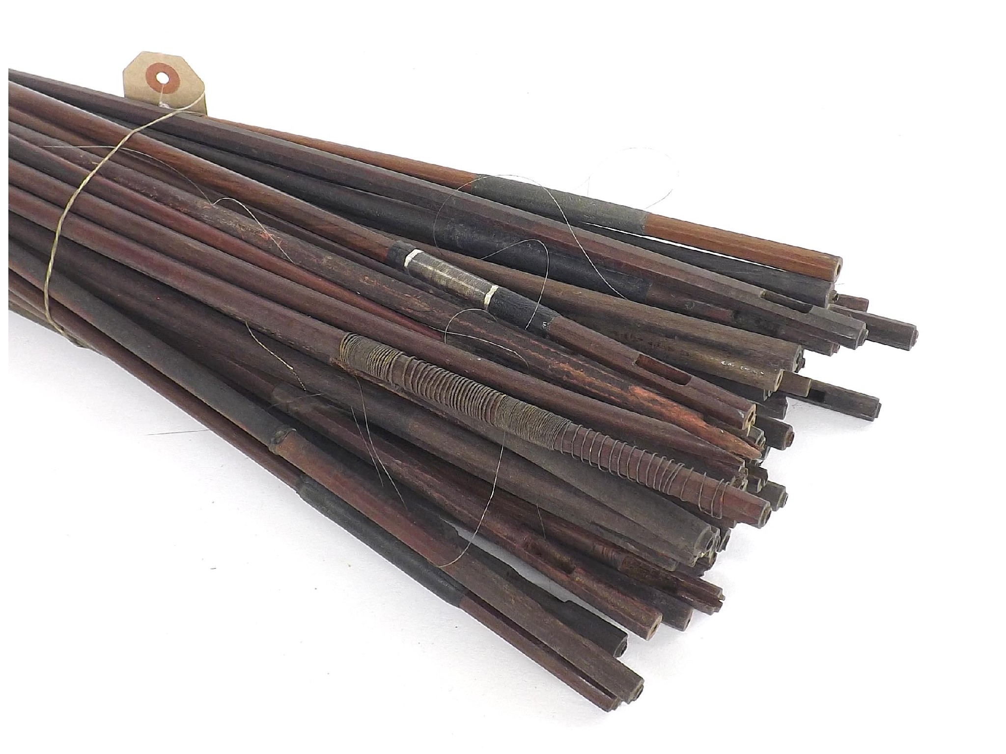 Appraisal: Large bundle of old bow sticks over many at fault