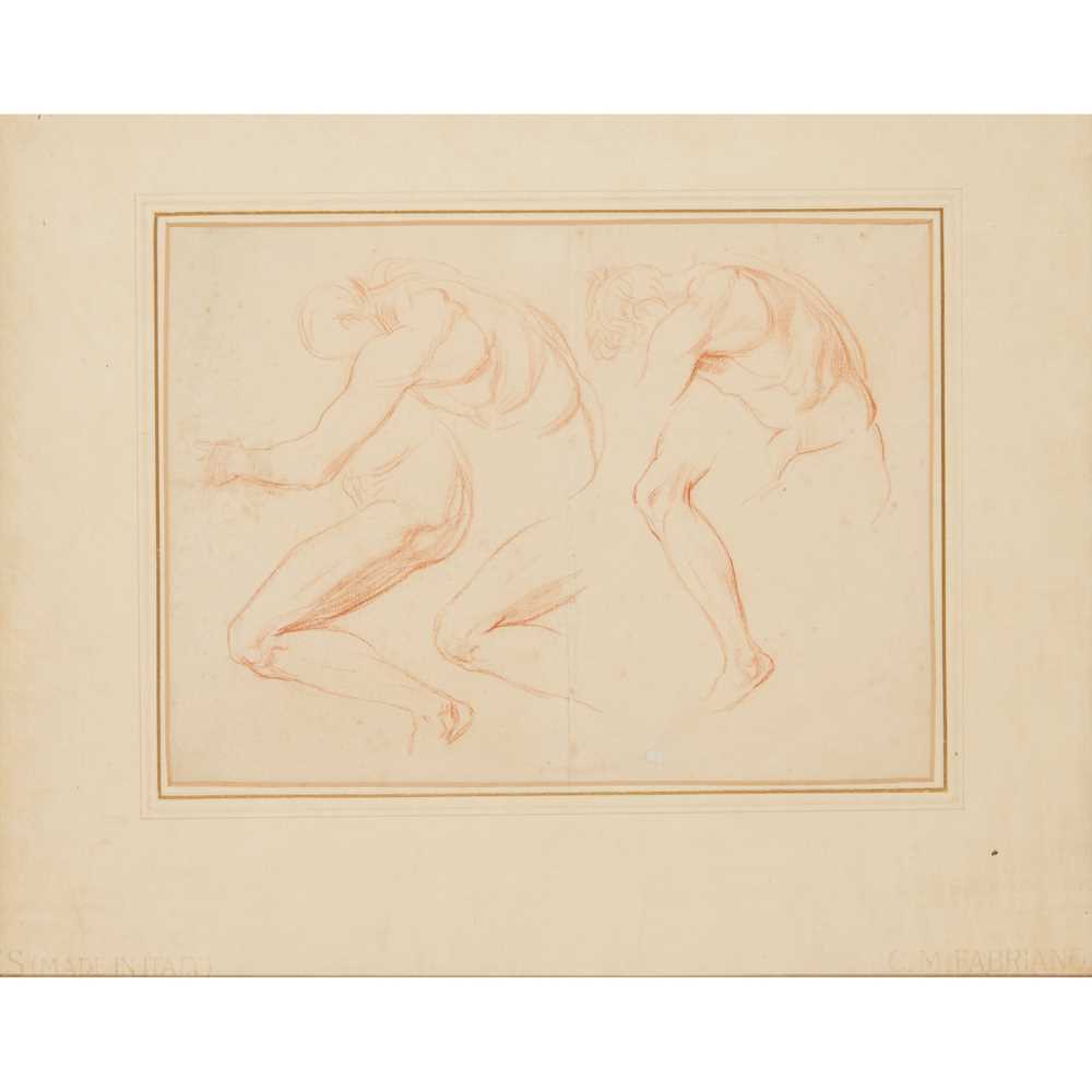 Appraisal: GEORGE FREDERICK WATTS - STUDIES OF THE MALE NUDE red