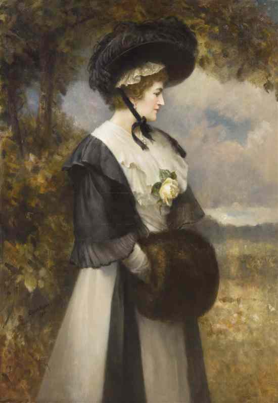 Appraisal: Edward Hughes British - A Refined Lady oil on canvas