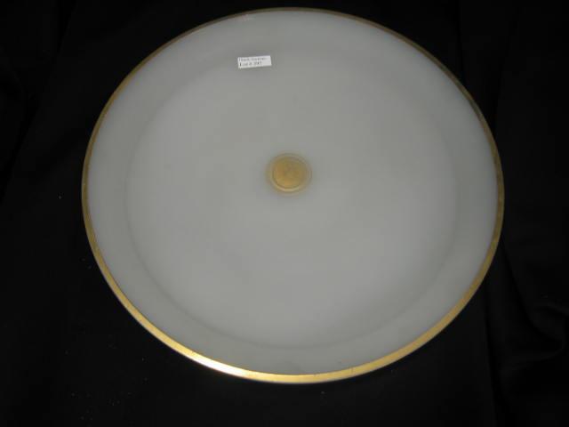 Appraisal: Victorian Art Glass Tray gold on white satin