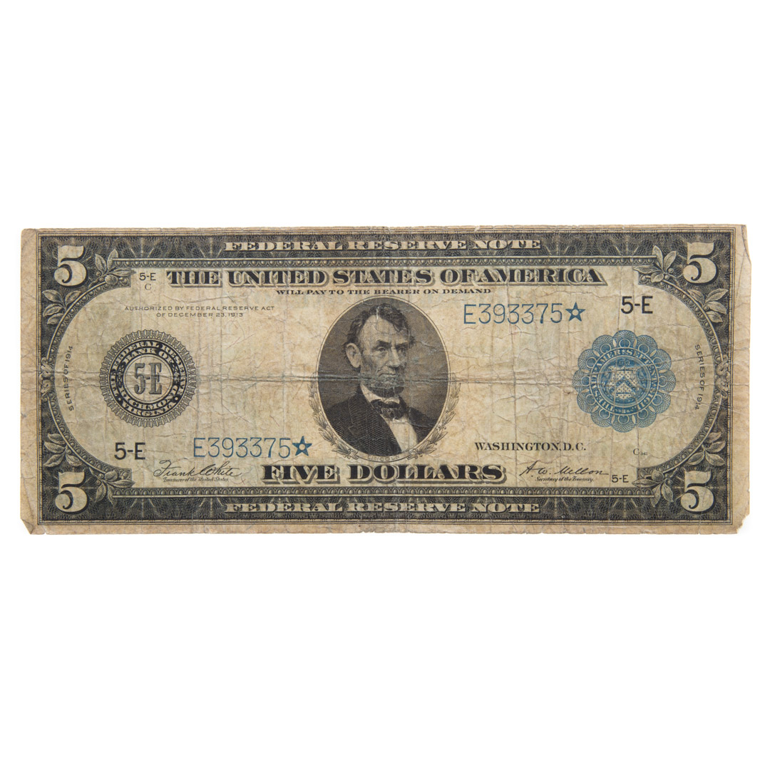 Appraisal: US Federal Reserve Note - Star note FR- A -