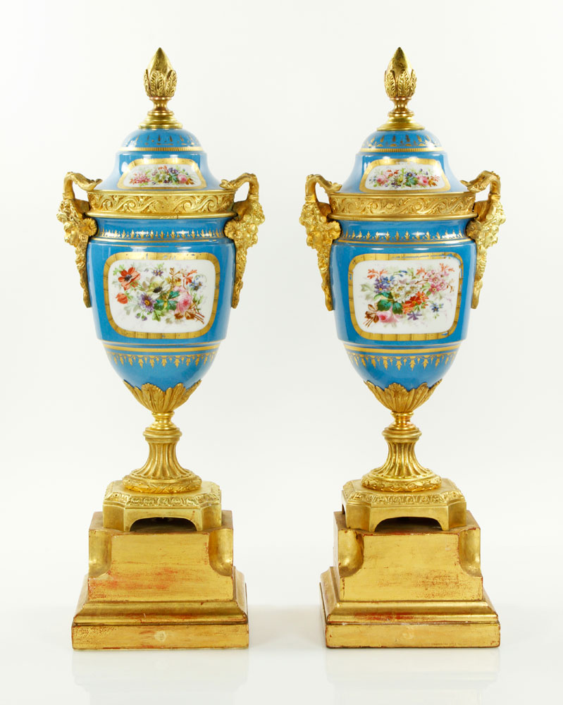 Appraisal: - Pr th C Sevres Vases Pair of th century