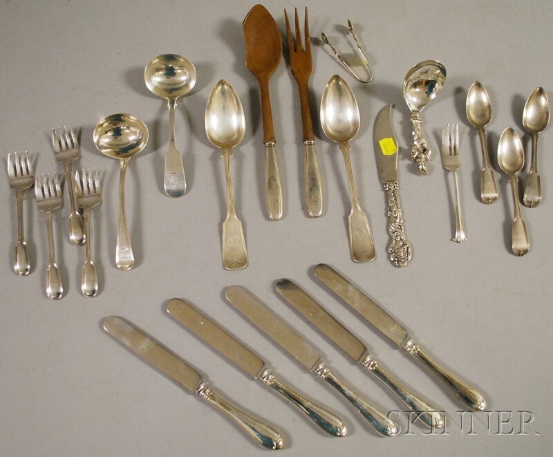 Appraisal: Group of Assorted Silver and Silver-plated Flatware including a sterling-handled